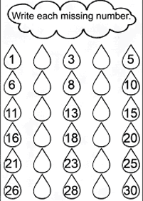 השלמת מספרים חסרים - דפי עבודה בחשבון - דף מס. 68