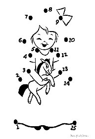 חיבור קו נקודה עד 10 (קל) - דפי עבודה לילדים - דף מס. 68