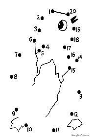 חיבור קו נקודה עד 10 (קל) - דפי עבודה לילדים - דף מס. 71
